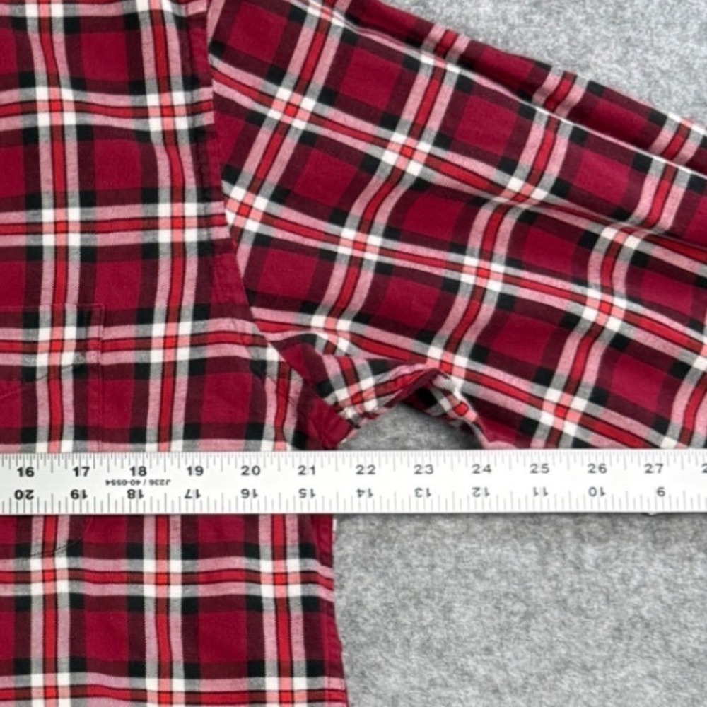 Vintage Brooks Brothers Flannel Shirt Mens M Red Plaid Button Down Long Sleeve - Picture 7 of 9